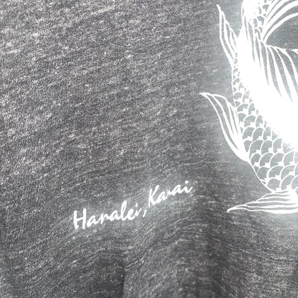 Alternative Earth Hoodie, Lightweight, Koi Fish Graphic, L, Gray, Used - Picture 5 of 6